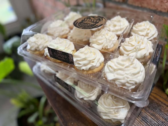 Velvet Wing lemon blueberry cupcakes from a fresh custom order
