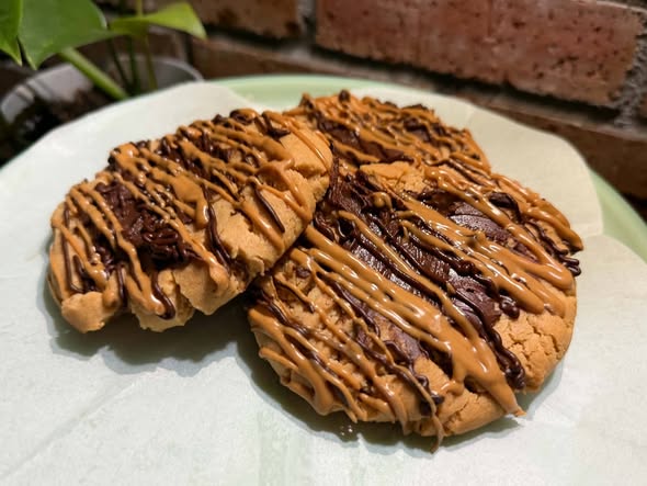 Velvet Wing peanut butter chocolate truffle cookie